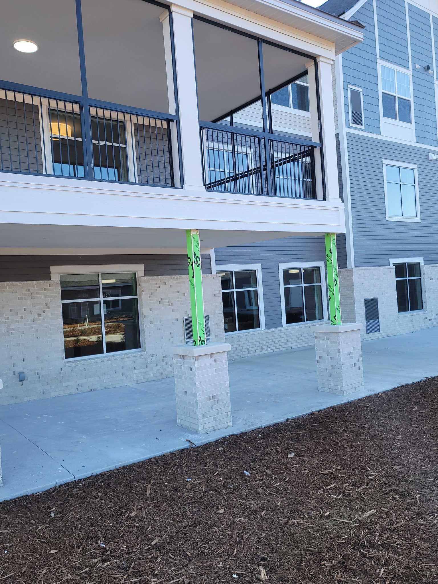 Chain link fence with privacy slats at commercial property Maumelle AR